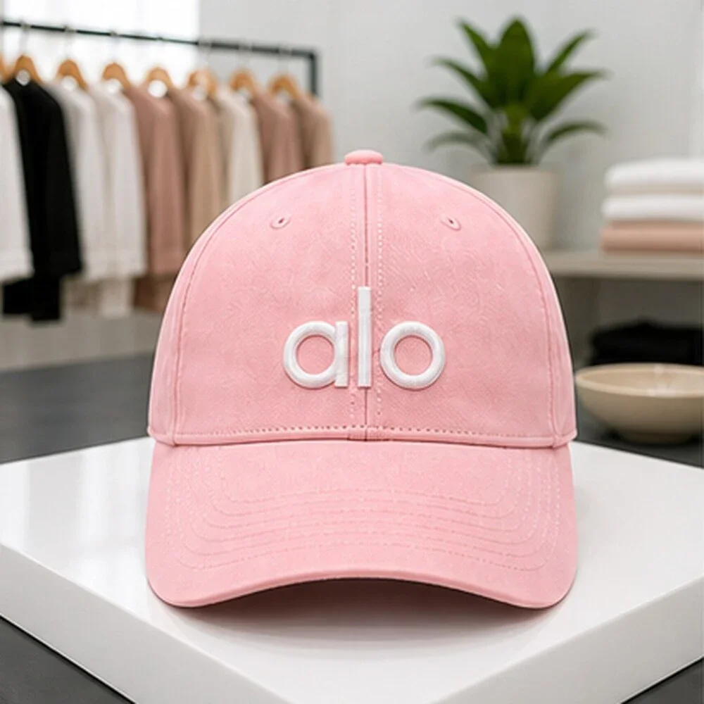 ALO Yoga Pink Pilates Baseball Cap Hat Logo